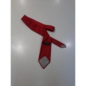 Vintage CHRISTIAN‎ DIOR Geometric Shape All Silk Red Tie 57x3.25 Made in USA